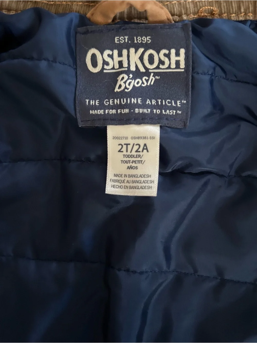 Oshkosh B’gosh Toddler Boy Canvas Utility Barn Jacket - 2T